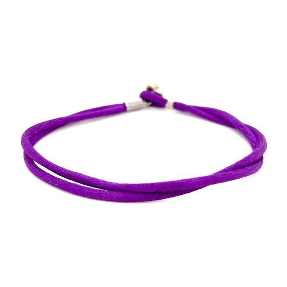 Pandora Purple Cord Heart Toggle Bracelet - Picture 3 of 5